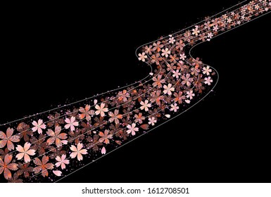 Cherry blossom Spring flowers background