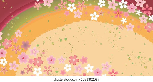 cherry blossom spring Japanese paper background