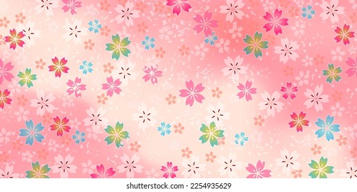 Cherry Blossom spring Japanese pattern background