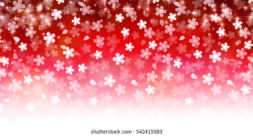 Cherry blossom spring landscape background