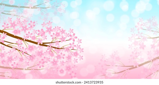 fondo acuático del manantial de la flor del cerezo