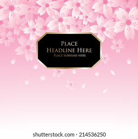 cherry blossom template vector/illustration