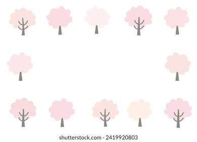 Cherry Blossom Tree Frame Clip Arts Background Clip Arts