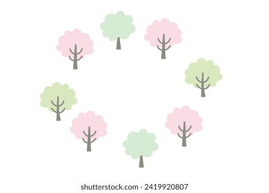 Cherry Blossom Tree Frame Clip Arts Background Clip Arts