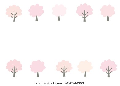 Blossom de cerezo Árbol de marco de clip Artes de fondo