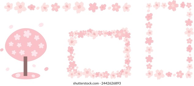 Cherry blossom tree frame set.