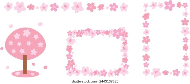 Cherry blossom tree frame set.