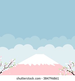 Cherry blossom tree in front of a mountain.