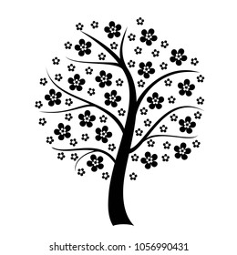 Cherry blossom tree icon