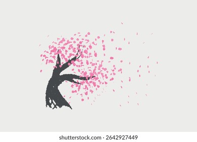 Cherry Blossom Tree Vector Image
