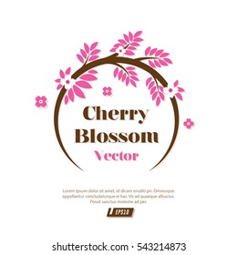 Cherry Blossom. Tree Vector. Logo