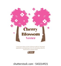 Cherry Blossom. tree vector. logo