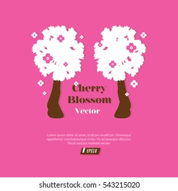 Cherry Blossom. tree vector. logo