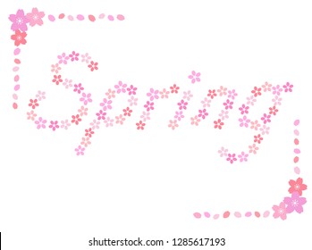 Cherry blossom typography