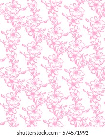 Cherry blossom vector background. 