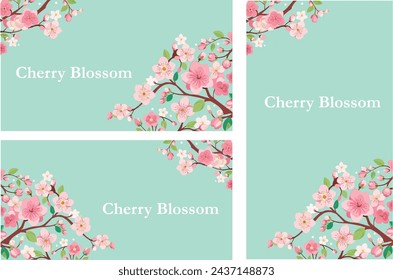 Cherry blossom vector file template