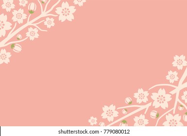 Cherry blossom vector frame