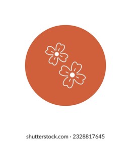 Cherry blossom Vector Icon with trendy background colors that can easily edit or modify

