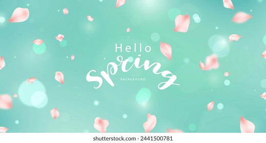 Cherry blossom vector illustration design spring background