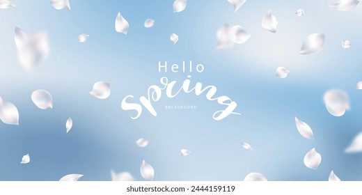 Fondo de primavera de diseño de Ilustración vectorial de cerezo en flor