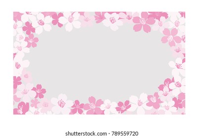 Cherry blossom vector illustration - cherry blossom frame - Japanese Sakura flowers