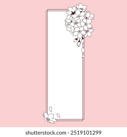 Material de Ilustración vectorial de flor de cerezo