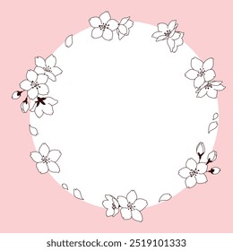 Material de Ilustración vectorial de flor de cerezo