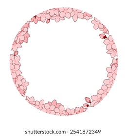 Cherry blossom vector material illustration