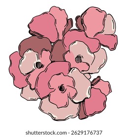 Vetor de flor de cerejeira. Fundo de flor de sakura rosa. Vetor de flor de flor de cerejeira. Ramo de flor de cereja com flor de sakura. Sakura sobre fundo branco.