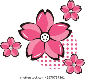 Cherry blossom viewing | Useful seasonal event materials series (spring) | Pop illustrations