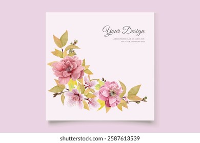 cherry blossom wedding card set