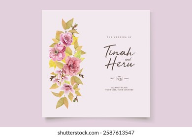 cherry blossom wedding card set