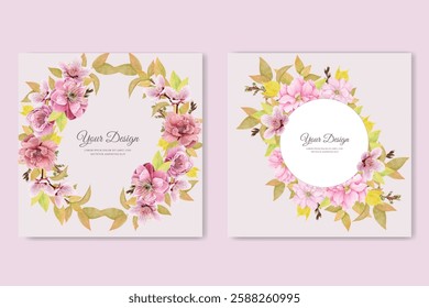 cherry blossom wedding card set