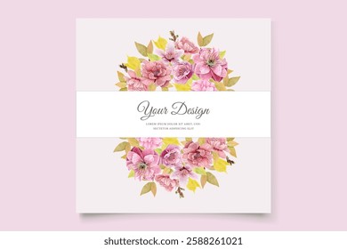 cherry blossom wedding card set