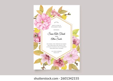 cherry blossom wedding card set