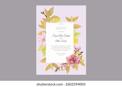 cherry blossom wedding card set