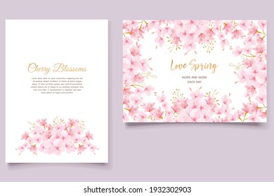 Cherry Blossom Wedding Invitation Card Set