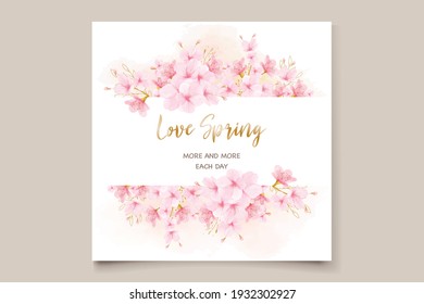 cherry blossom wedding invitation card set