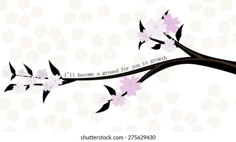 cherry blossom wish card