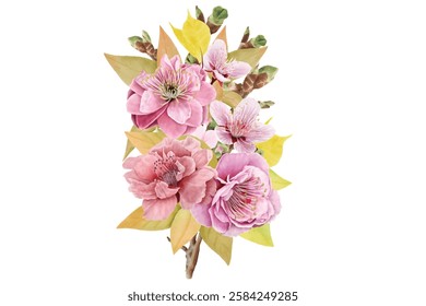 cherry blossom wreath background design