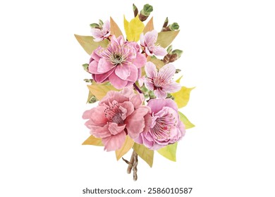 cherry blossom wreath background design