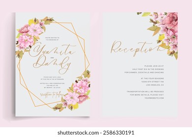 cherry blossom wreath background design