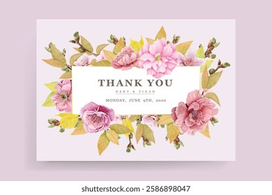 cherry blossom wreath background design