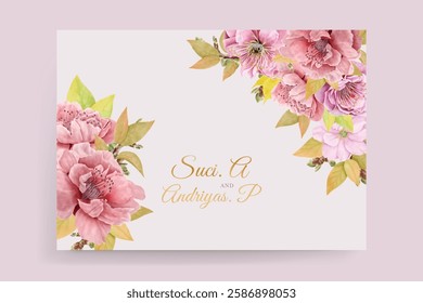 cherry blossom wreath background design