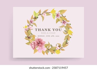 cherry blossom wreath background design