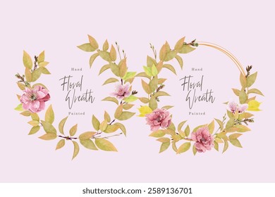 cherry blossom wreath card set