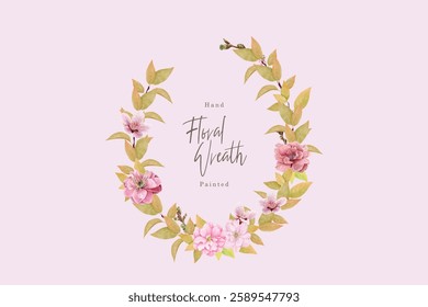 
cherry blossom wreath card set