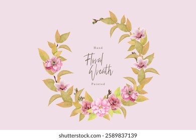 cherry blossom wreath card set