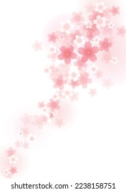 Cherry blossom-colored frame design like a watercolor painting