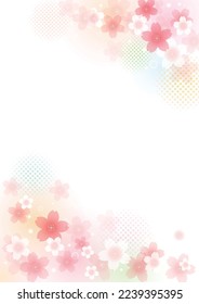 Kirschblütenfarbenes Rahmendesign wie eine Aquarellmalerei